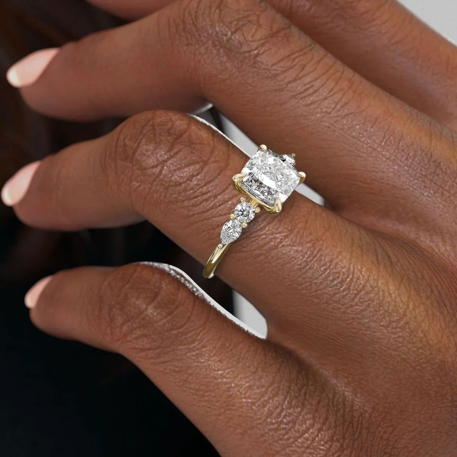  The Abigail Cushion Lab Diamond Ring 18k Yellow Gold 003 Final