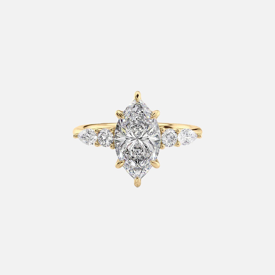 The Abigail Marquise Lab Diamond Ring 14k Yellow Gold 001