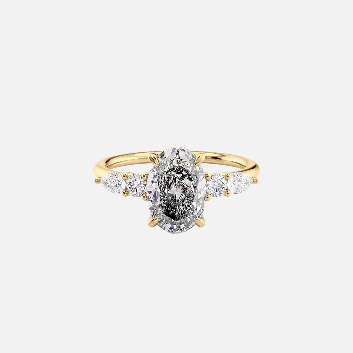 The Abigail Oval Lab Diamond Ring 14k Yellow Gold 001