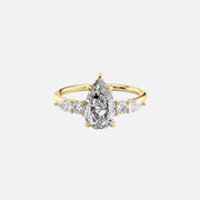 The Abigail Pear Lab Diamond Ring 14k Yellow Gold 001