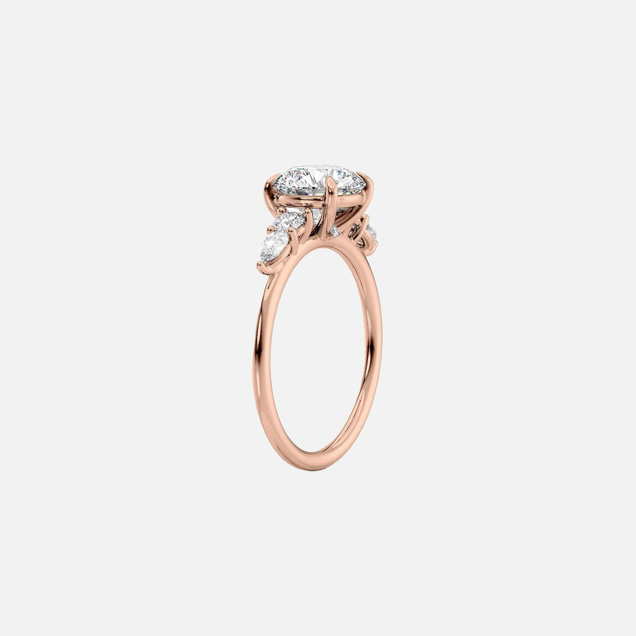  The Abigail Princess Lab Diamond Ring 14k Rose Gold 002