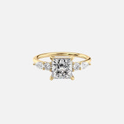 The Abigail Princess Lab Diamond Ring 14k Yellow Gold 001