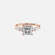  The Abigail Princess Lab Diamond Ring 18k Rose Gold 001