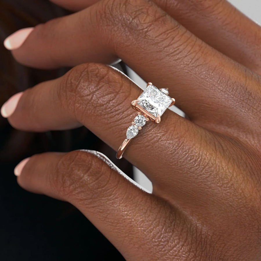  The Abigail Princess Lab Diamond Ring 18k Rose Gold 005 Final