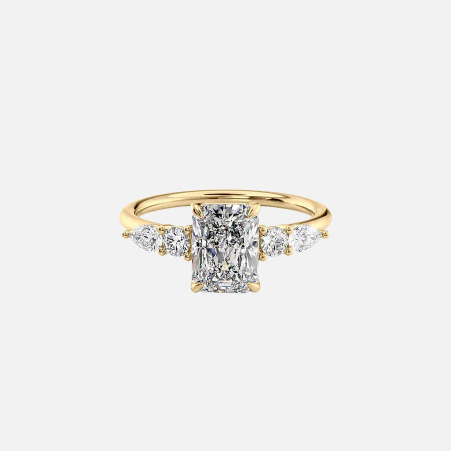 The Abigail Radiant Lab Diamond Ring 14k Yellow Gold 001