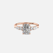  The Abigail Radiant Lab Diamond Ring 18k Rose Gold 001