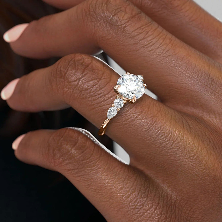  The Abigail Round Lab Diamond Ring 18k Rose Gold 003 Final