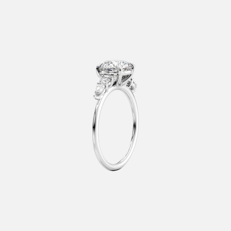  The Abigail Round Lab Diamond Ring 18k White Gold 002