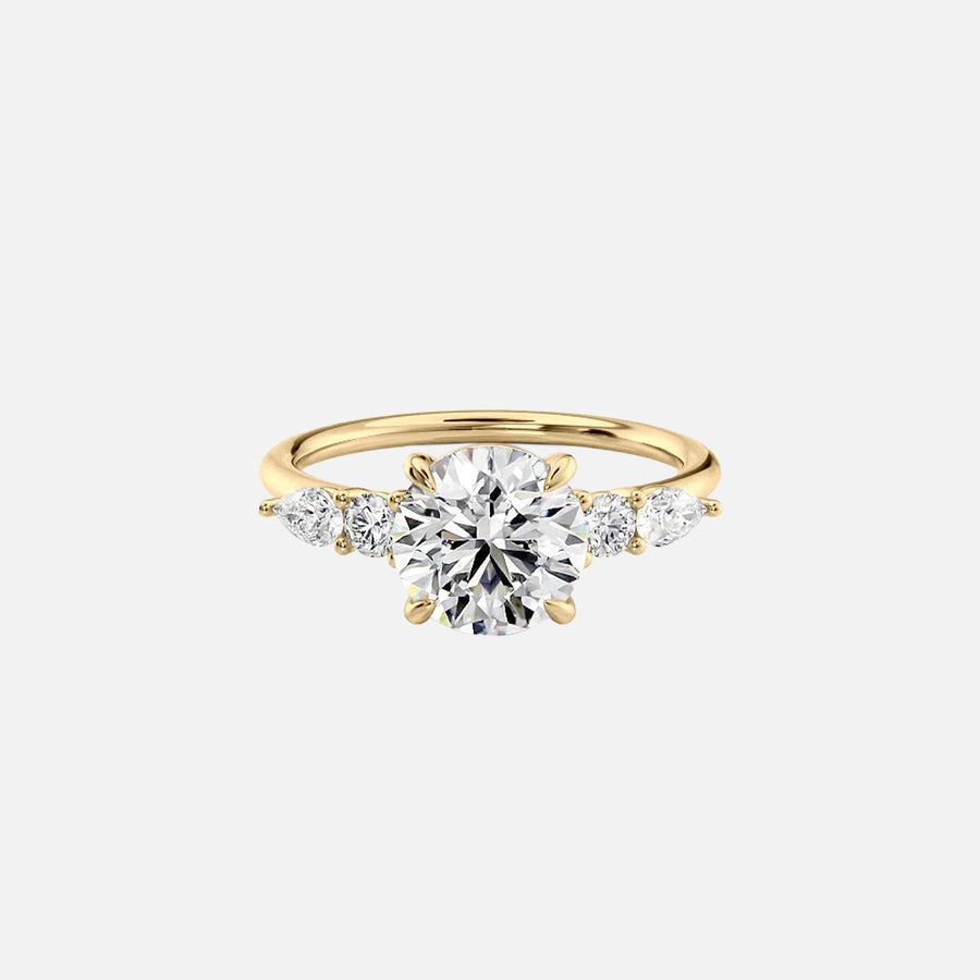  The Abigail Round Lab Diamond Ring 18k Yellow Gold 001