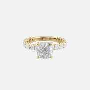 The Adelle Cushion Lab Diamond Ring 14k Yellow Gold 001