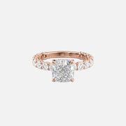  The Adelle Cushion Lab Diamond Ring 18k Rose Gold 001
