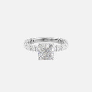  The Adelle Cushion Lab Diamond Ring 18k White Gold 001