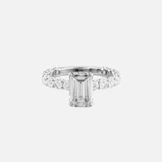  The Adelle Emerald Lab Diamond Ring 14k White Gold 001