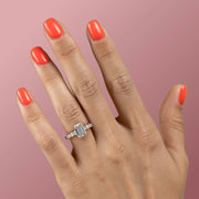  The Adelle Emerald Lab Diamond Ring 14k Yellow Gold 004