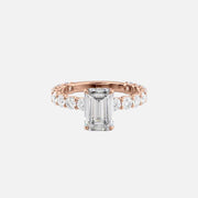  The Adelle Emerald Lab Diamond Ring 18k Rose Gold 001