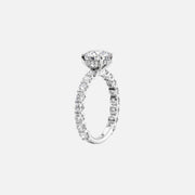  The Adelle Emerald Lab Diamond Ring 18k White Gold 002