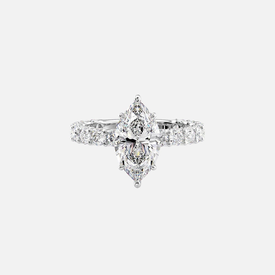  The Adelle Marquise Lab Diamond Ring 14k White Gold 001