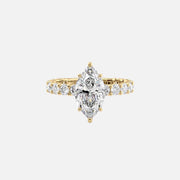 The Adelle Marquise Lab Diamond Ring 14k Yellow Gold 001