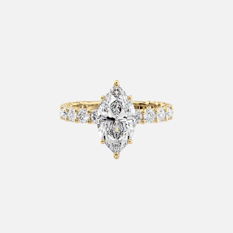 The Adelle Marquise Lab Diamond Ring 14k Yellow Gold 001