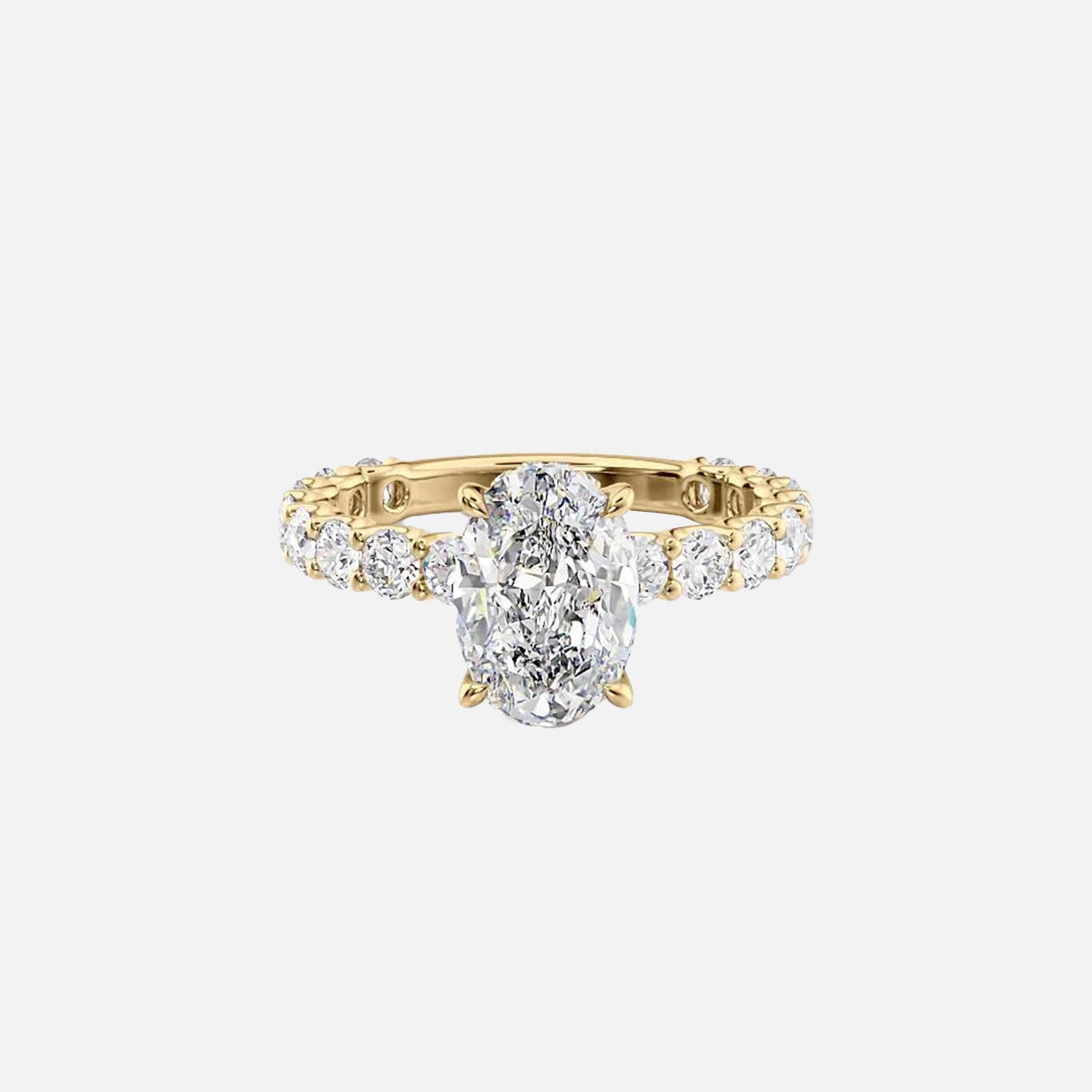 The Adelle Oval Lab Diamond Ring 14k Yellow Gold 001