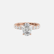  The Adelle Oval Lab Diamond Ring 18k Rose Gold 001