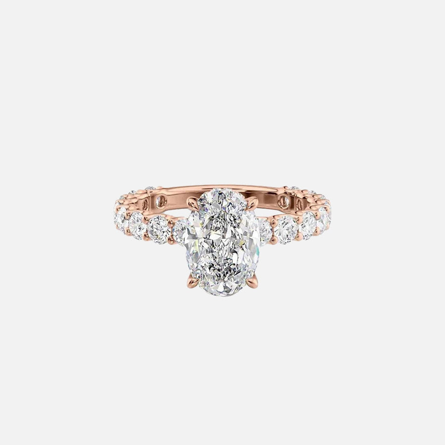  The Adelle Oval Lab Diamond Ring 18k Rose Gold 001