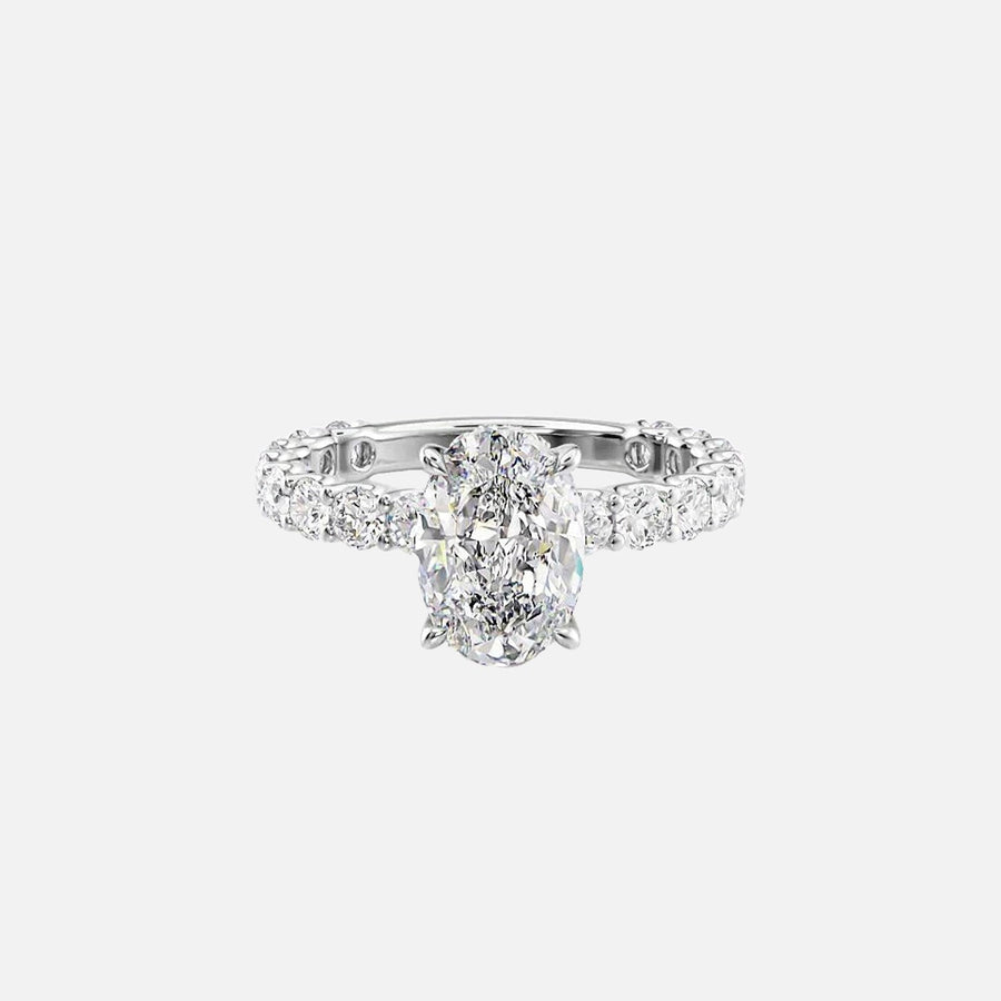  The Adelle Oval Lab Diamond Ring 18k White Gold 001