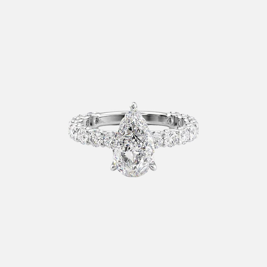  The Adelle Pear Lab Diamond Ring 14k White Gold 001