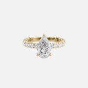  The Adelle Pear Lab Diamond Ring 18k Yellow Gold 001