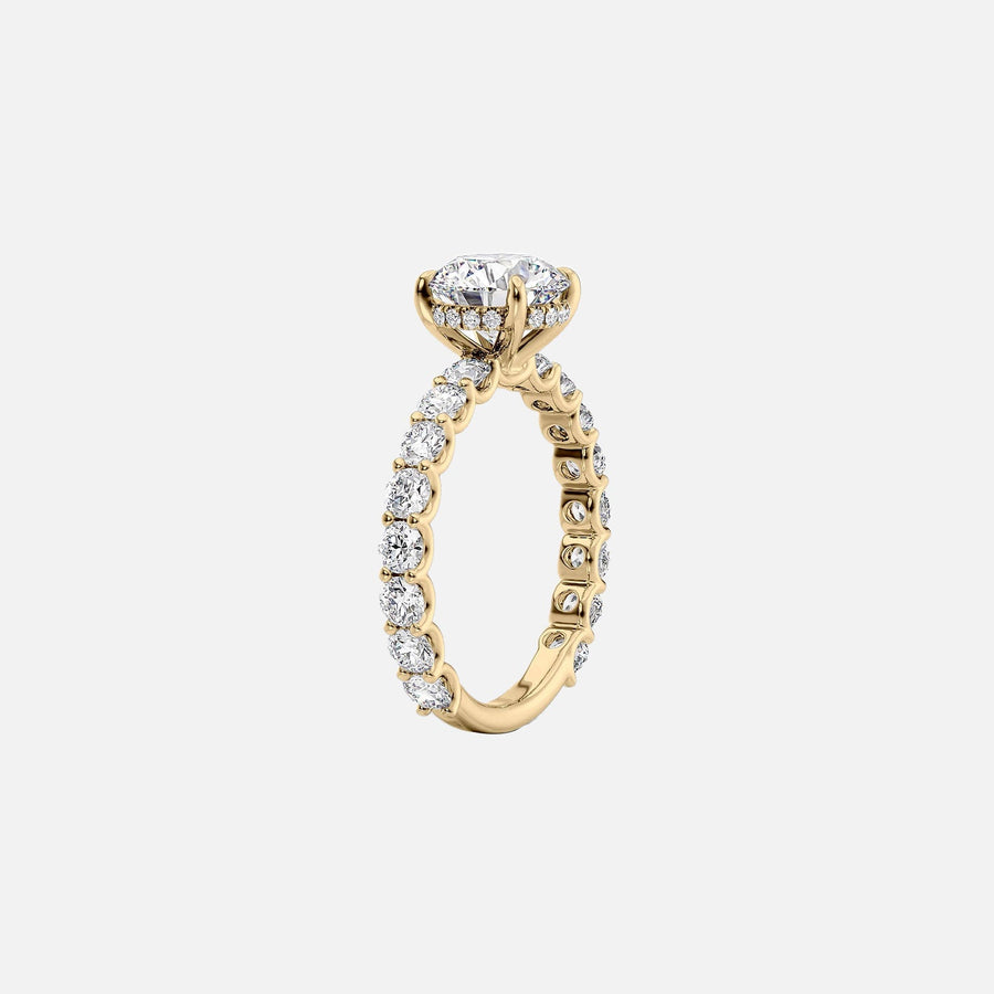  The Adelle Pear Lab Diamond Ring 18k Yellow Gold 002