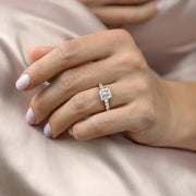  The Adelle Princess Moissanite Ring 14k Yellow Gold 003