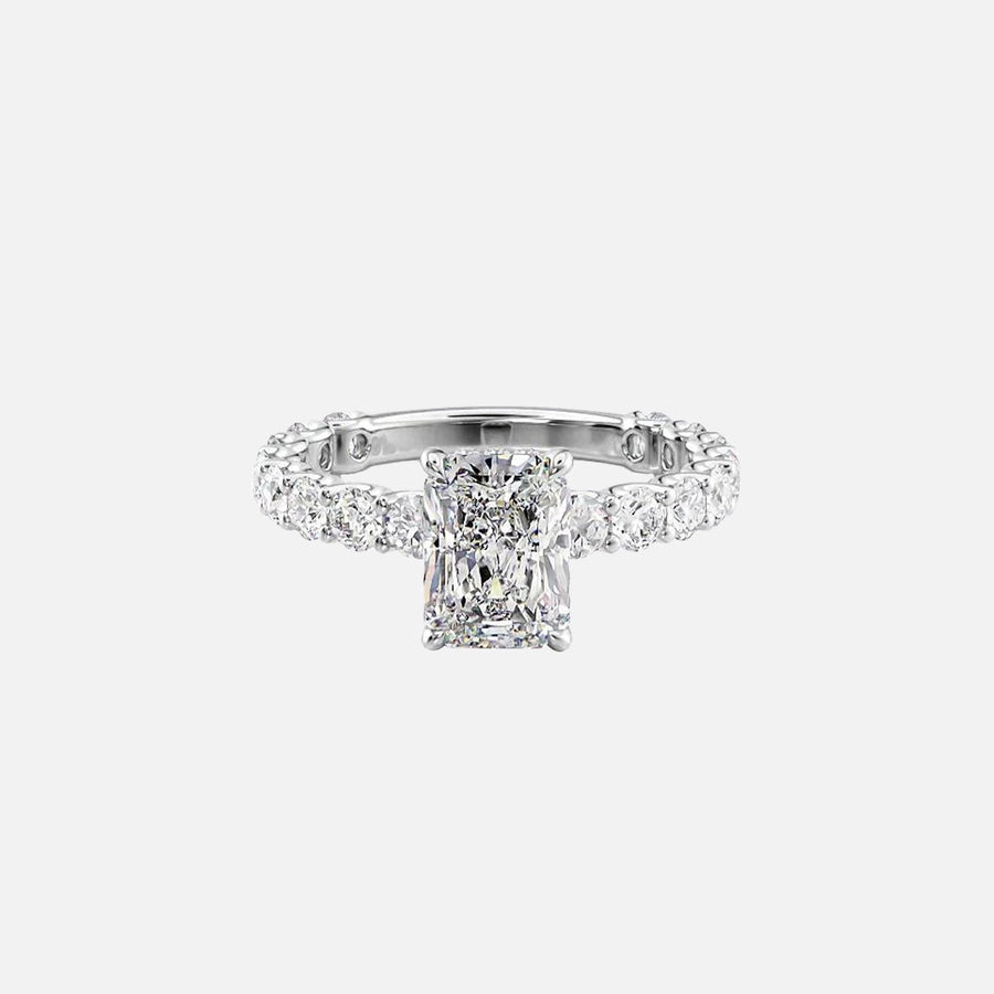  The Adelle Radiant Lab Diamond Ring 14k White Gold 001