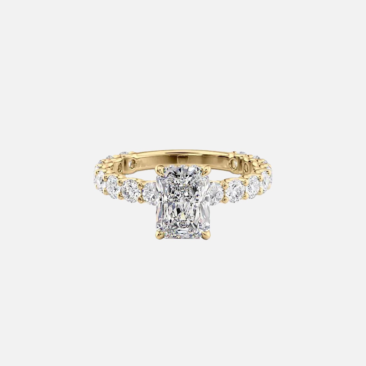 The Adelle Radiant Lab Diamond Ring 14k Yellow Gold 001