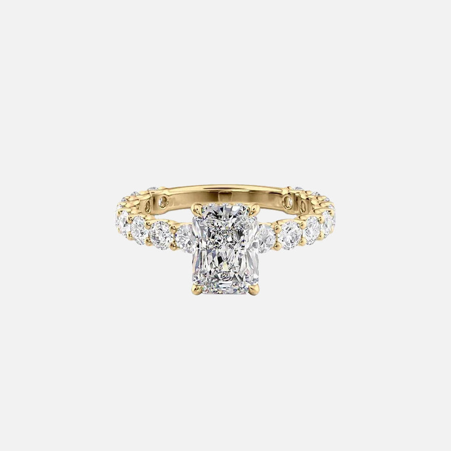 The Adelle Radiant Lab Diamond Ring 14k Yellow Gold 001
