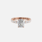  The Adelle Radiant Lab Diamond Ring 18k Rose Gold 001