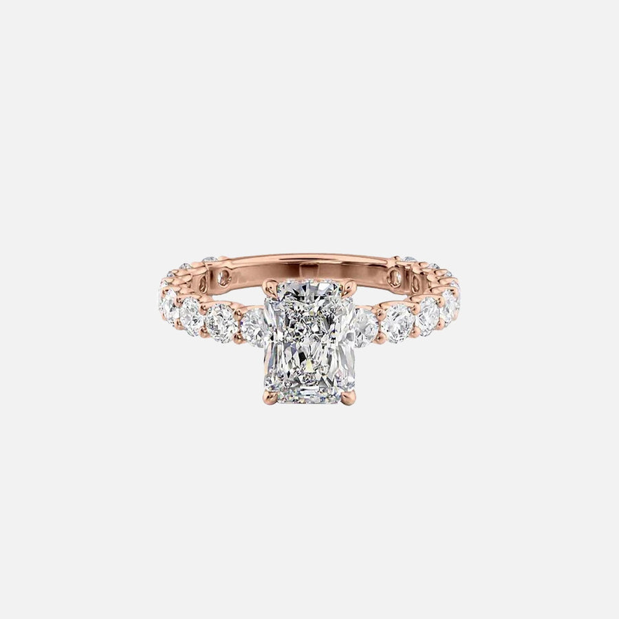  The Adelle Radiant Lab Diamond Ring 18k Rose Gold 001