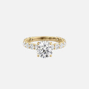 The Adelle Round Lab Diamond Ring 14k Yellow Gold 001
