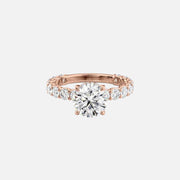  The Adelle Round Lab Diamond Ring 18k Rose Gold 001