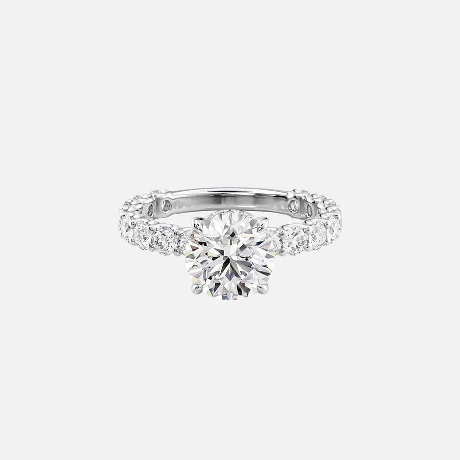  The Adelle Round Lab Diamond Ring 18k White Gold 001