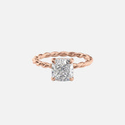  The Alice Cushion Lab Diamond Ring 18k Rose Gold 001