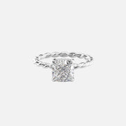  The Alice Cushion Lab Diamond Ring 18k White Gold 001