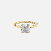  The Alice Cushion Lab Diamond Ring 18k Yellow Gold 001