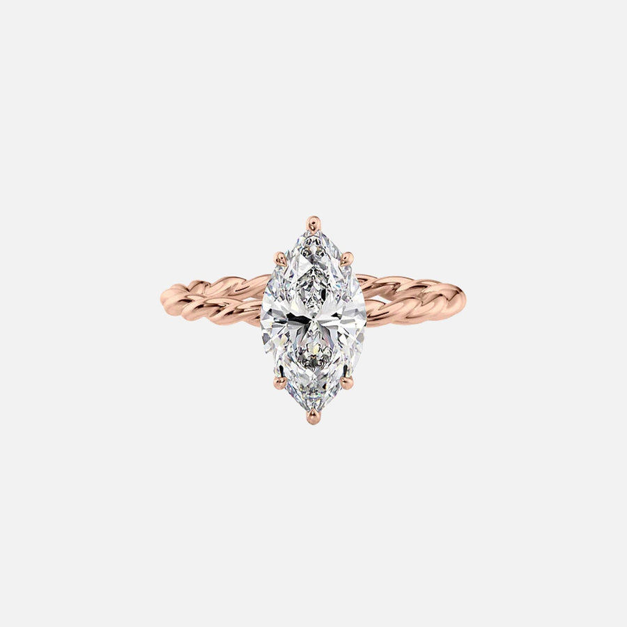  The Alice Marquise Lab Diamond Ring 14k Rose Gold 001