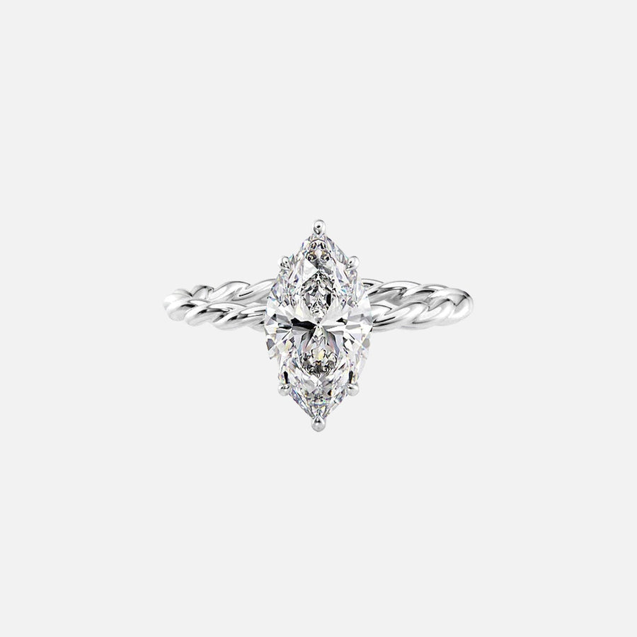  The Alice Marquise Lab Diamond Ring 14k White Gold 001
