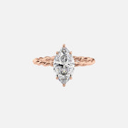  The Alice Marquise Moissanite Ring 14k Rose Gold 001