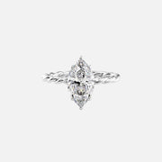  The Alice Marquise Moissanite Ring 14k White Gold 001