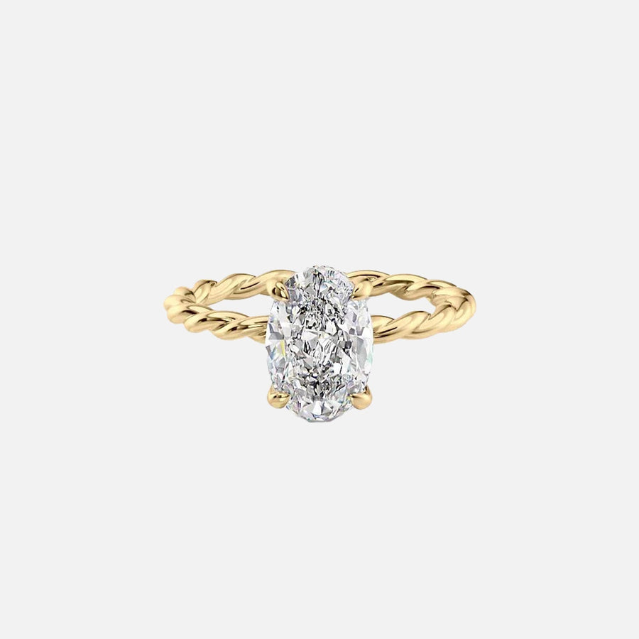 The Alice Oval Lab Diamond Ring 14k Yellow Gold 001