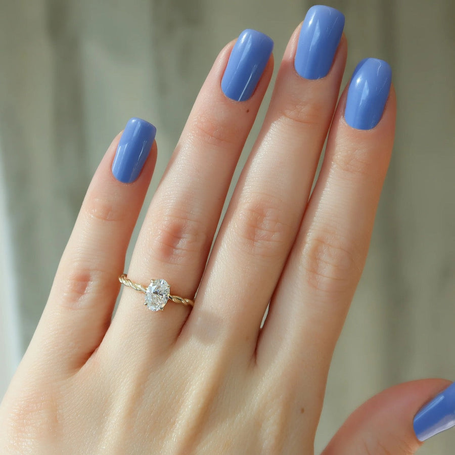  The Alice Oval Lab Diamond Ring 14k Yellow Gold 003