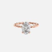  The Alice Oval Lab Diamond Ring 18k Rose Gold 001