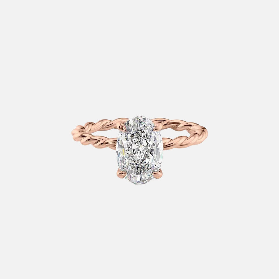  The Alice Oval Lab Diamond Ring 18k Rose Gold 001